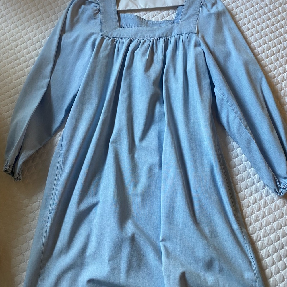 J. Crew Light Blue Long Sleeve Midi Dress - Picture 3 of 5